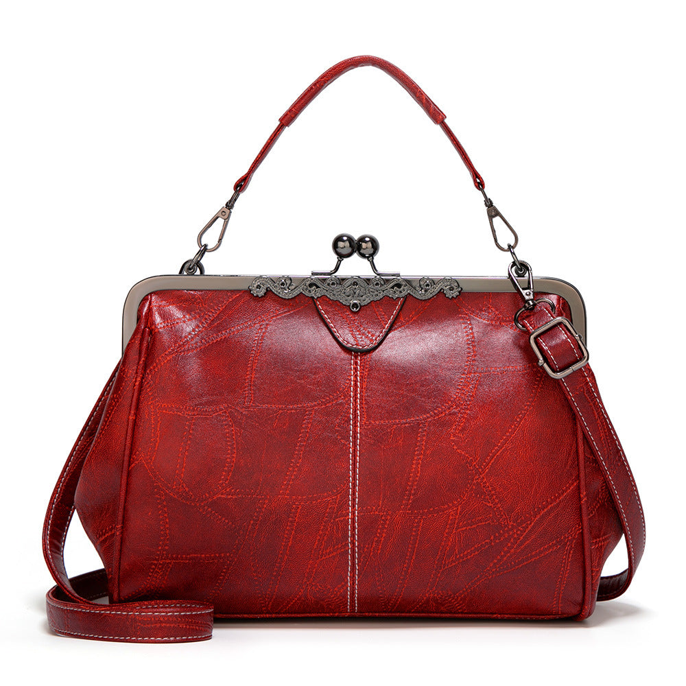 Women's Vintage Metal Lock Bag
