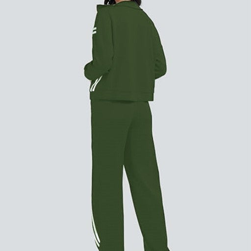 Casual Zipper Sports Two-piece Suit