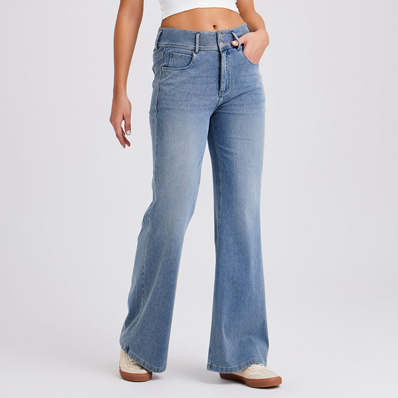 High-waisted High-stretch Loose Jeans