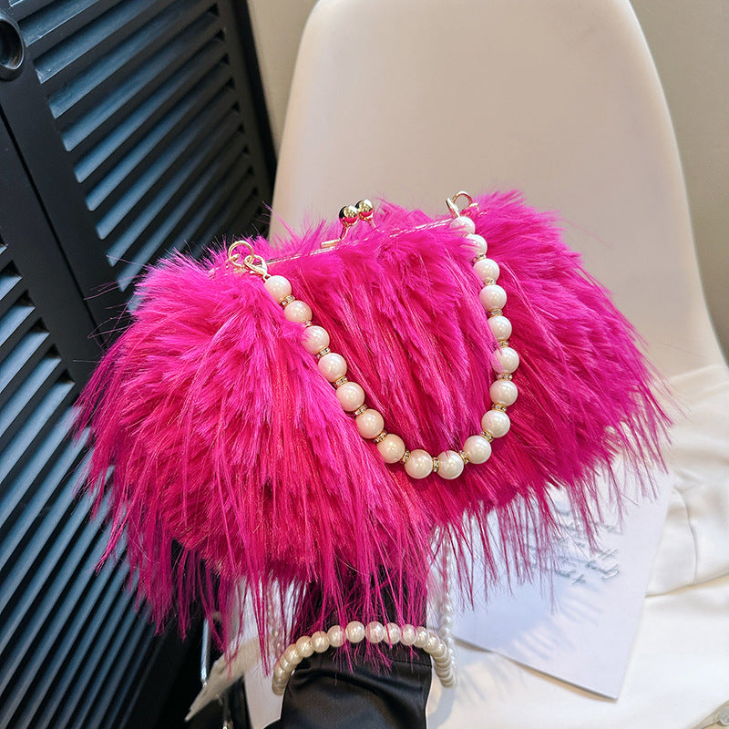 Pearl Feather Evening Clutch