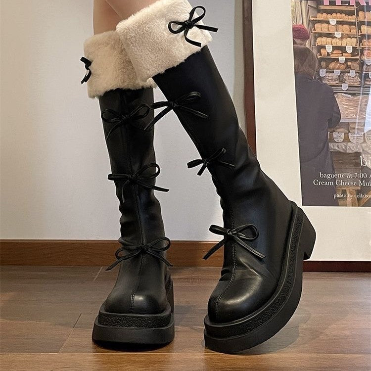 Bow-knee Waterproof Over-the-knee Zipper Boot