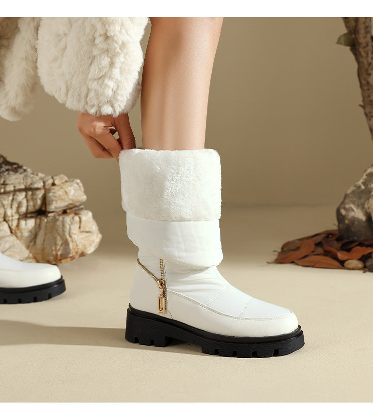 Thick-soled And Non-slip Warm Mid-calf Boot