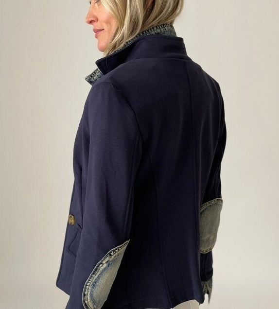 Chic Fake Denim Blazer