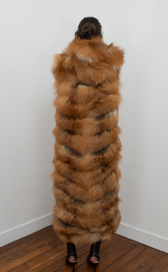 Natural Red Fox Full Length Vest