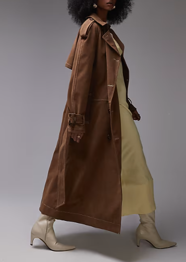 Chill Suede Oversize Trench Coat
