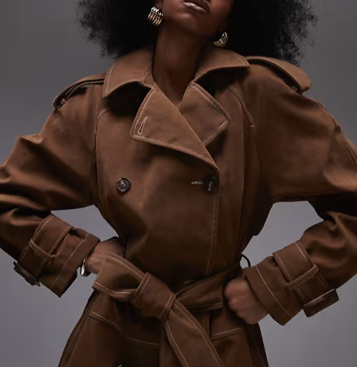 Chill Suede Oversize Trench Coat