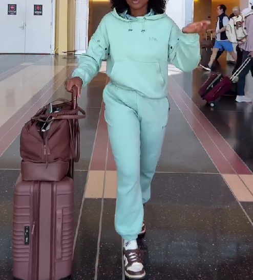 Hooded Detachable Sleeve Pants Suit