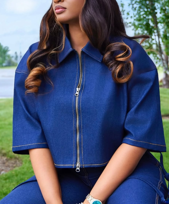 Fab Fringe Denim 2pc Set
