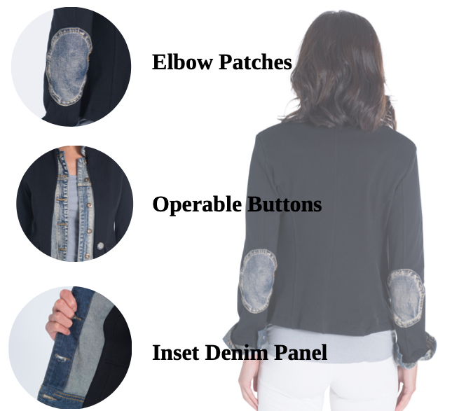 Chic Fake Denim Blazer