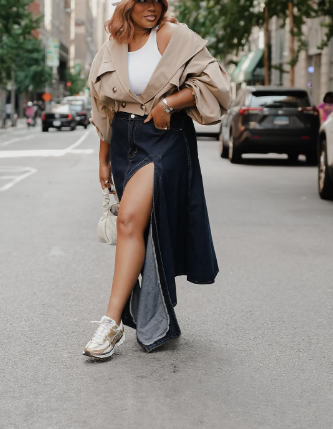 Cinched Waist Long Sleeve Cropped Trench Coat