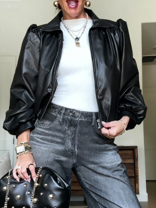 Women's Gathered Bomber Jacket