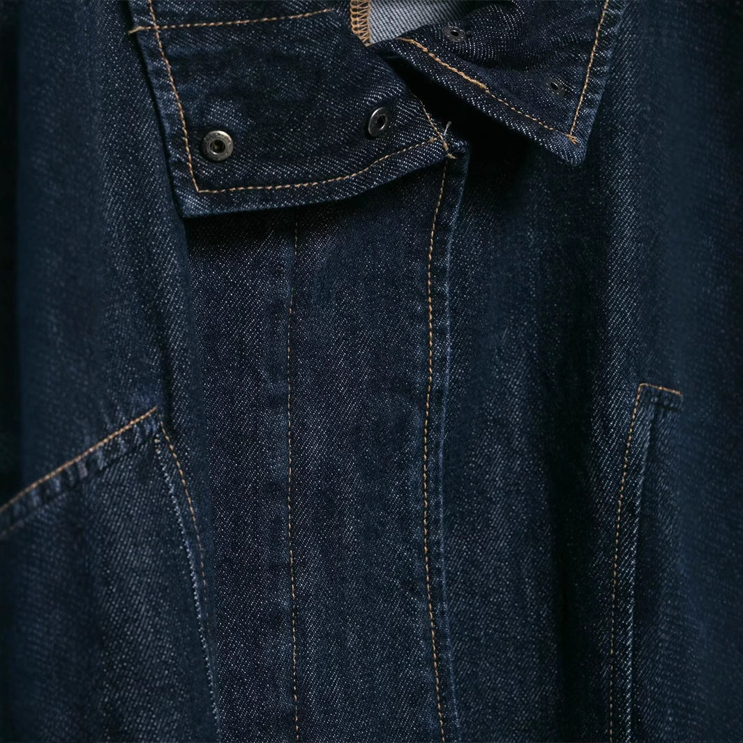 Batwing Sleeve Denim Jacket