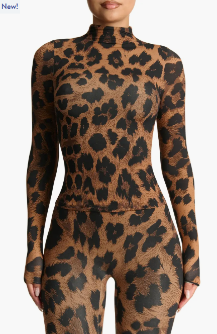 Print Turtleneck Top