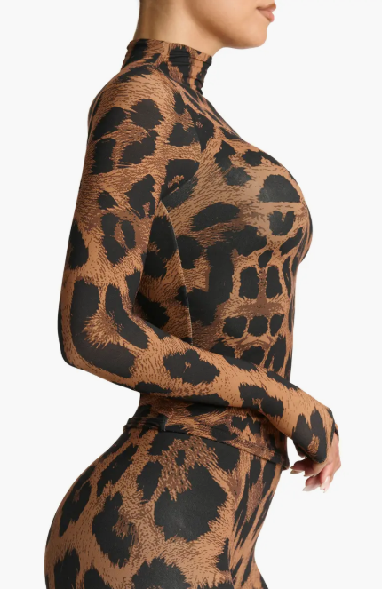 Print Turtleneck Top