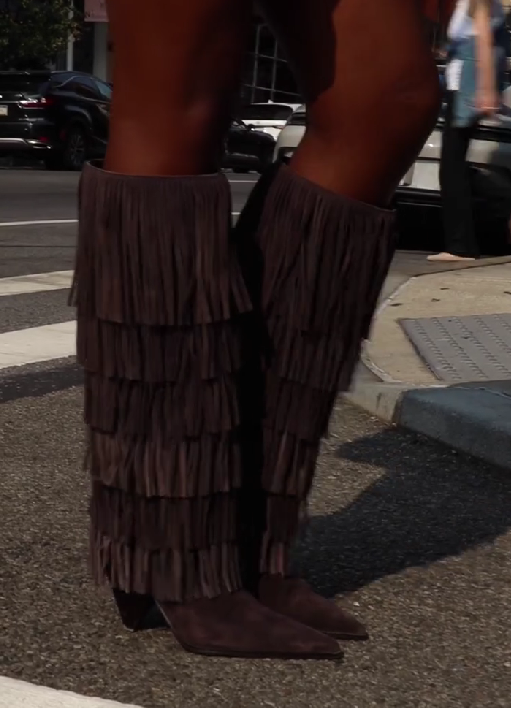 Fringed Suede Tall Boot