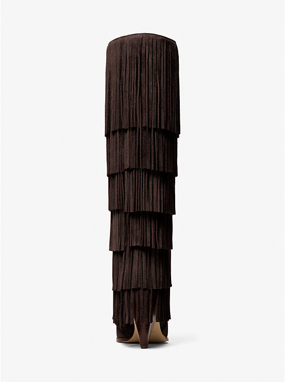 Fringed Suede Tall Boot