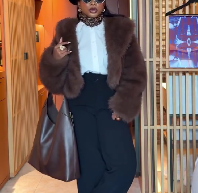 Cropped Faux Fox Fur Coat