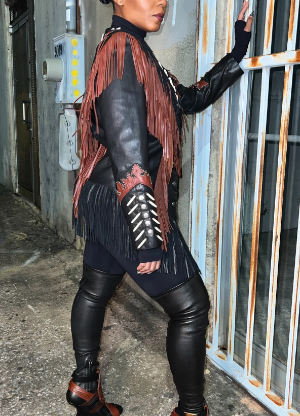 Genuine Leather Fringe Jacket
