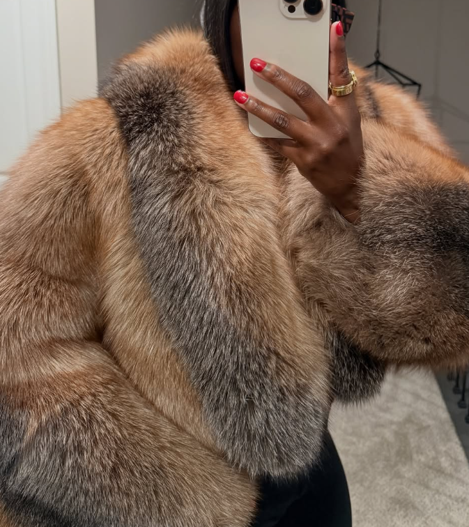 Cropped Golden Island Fur Jacket