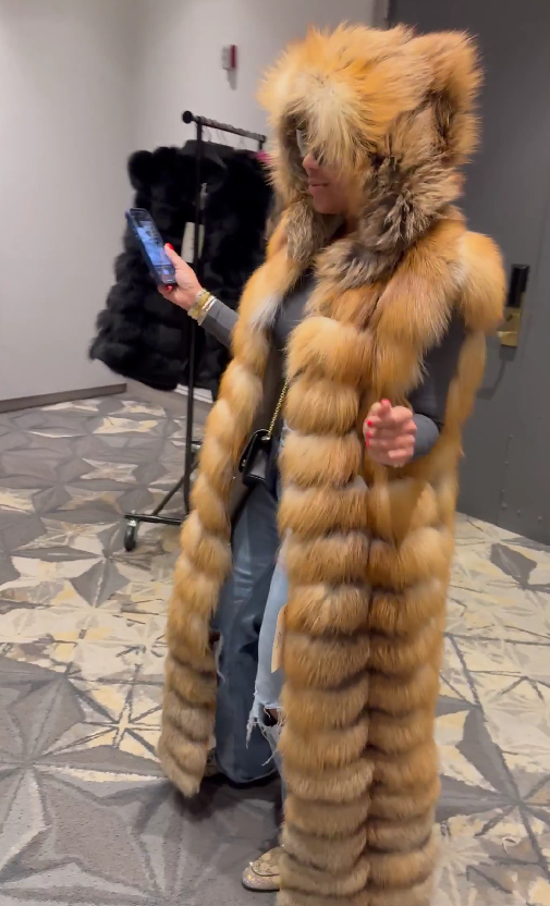 The Red Fox Fur Full Length Vest