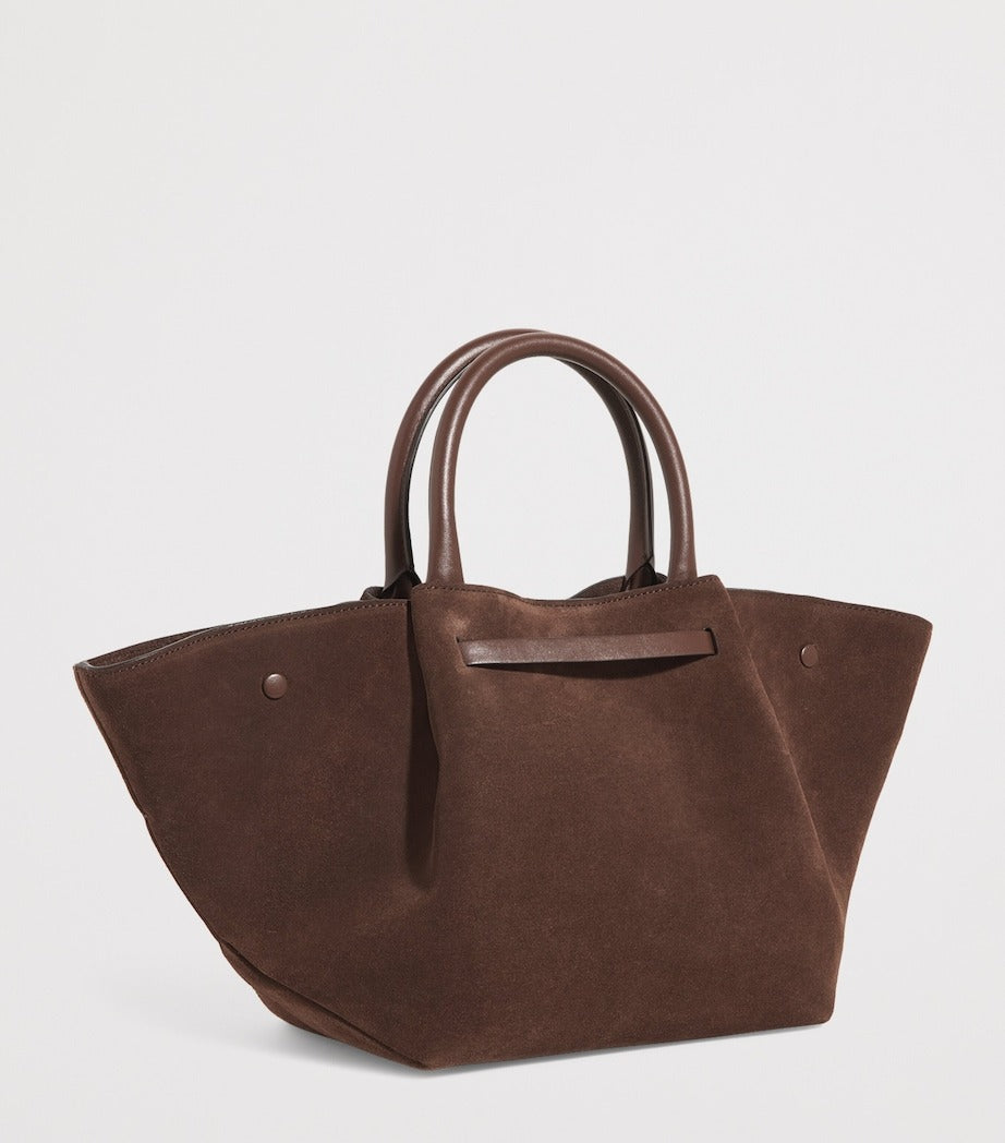 Suede Shoulder Tote Bag