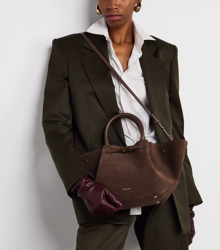 Suede Shoulder Tote Bag