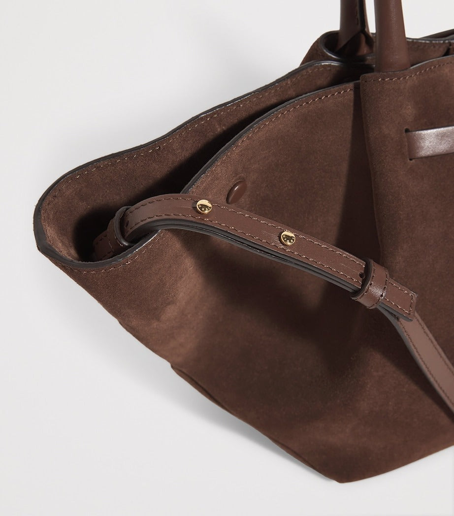 Suede Shoulder Tote Bag