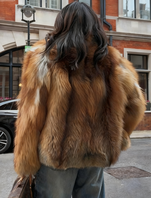 Luxury Gold Fox Fur Coat