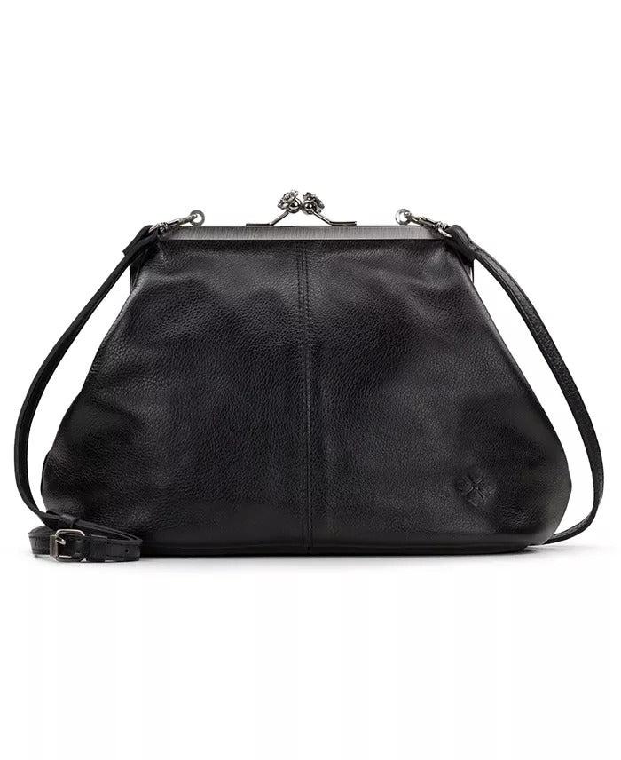 Leather Kisslock Bag