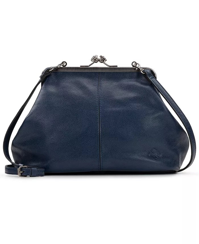 Leather Kisslock Bag