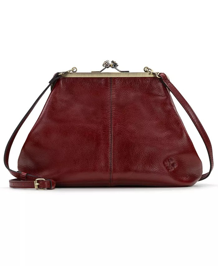 Leather Kisslock Bag