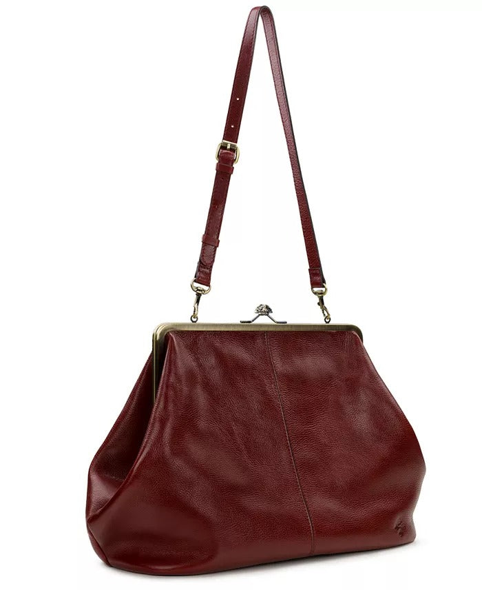 Leather Kisslock Bag