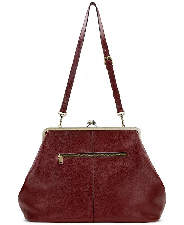 Leather Kisslock Bag