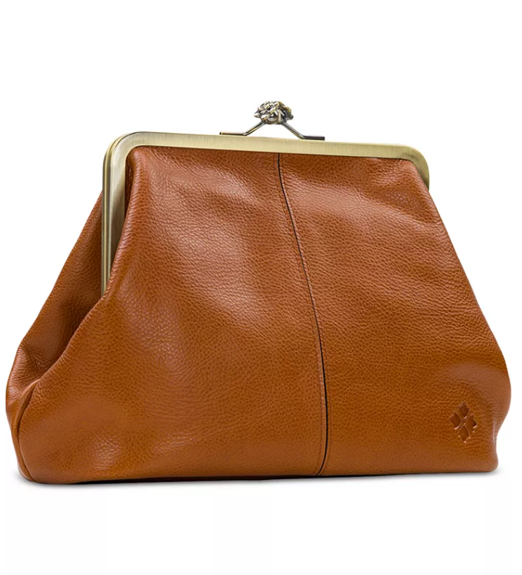 Leather Kisslock Bag
