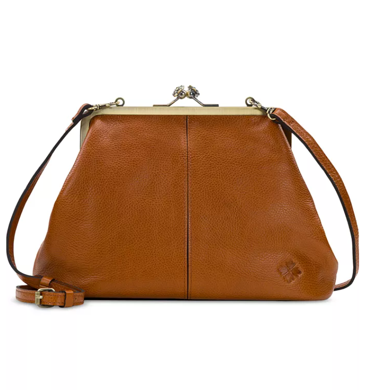 Leather Kisslock Bag
