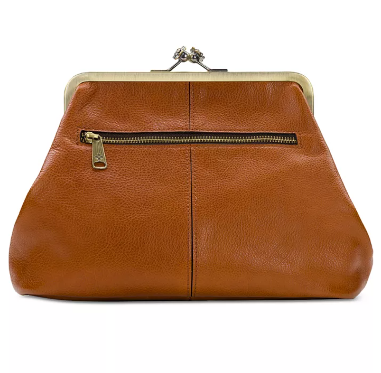 Leather Kisslock Bag