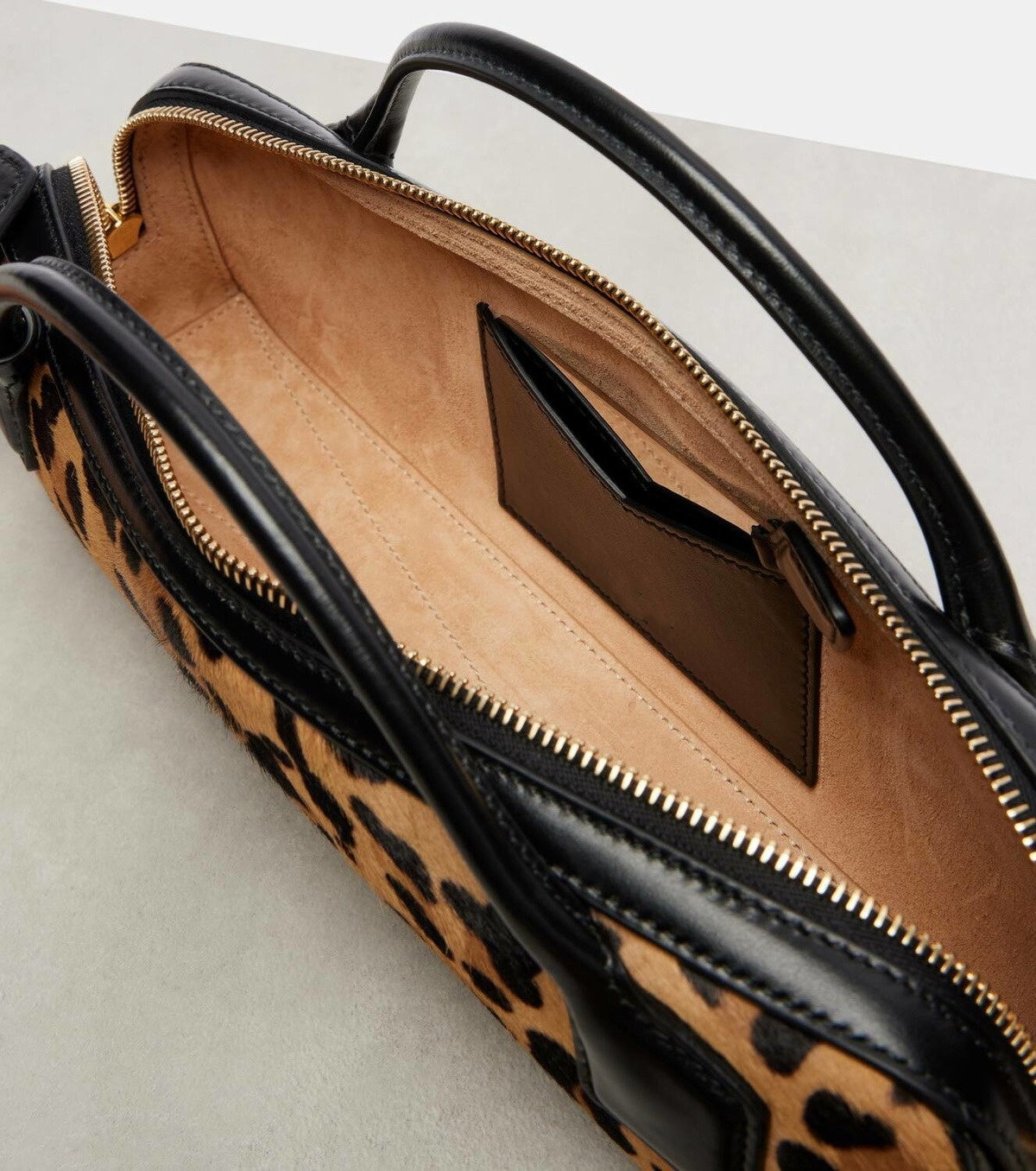 Leopard-print Calf Hair Clutch