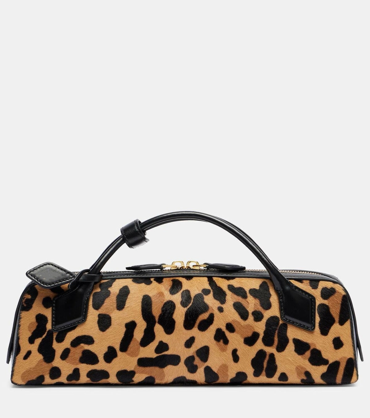 Leopard-print Calf Hair Clutch