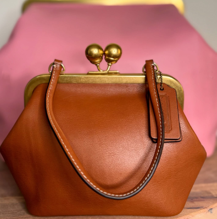 Women's Brown Leather Clutch Bag