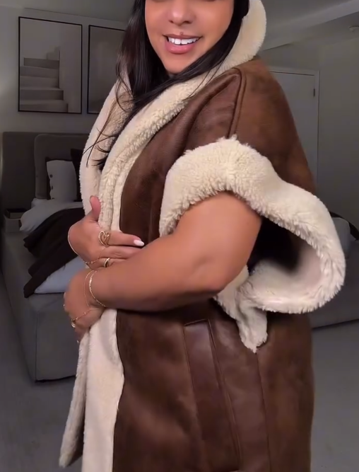 Lambswool Trimmed Suede Patchwork Vest