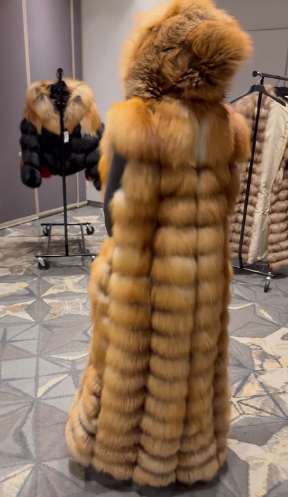 Full Length Red Fox Fur Vest