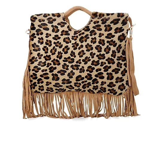 Suede Fringe Handbag