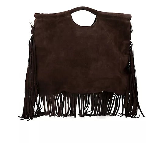 Suede Fringe Handbag