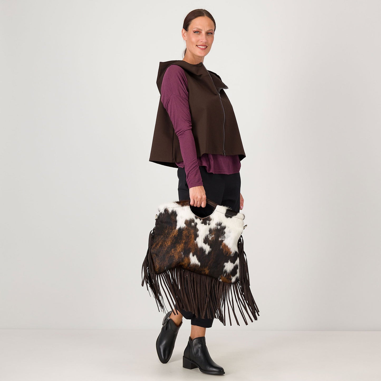 Suede Fringe Handbag