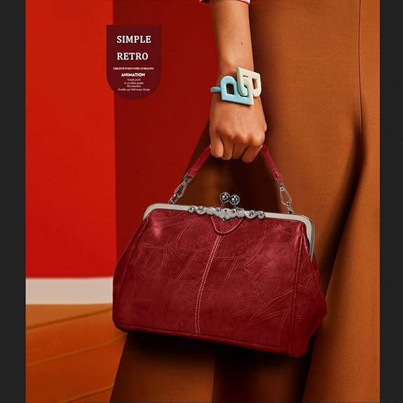 Women's Vintage Metal Lock Bag