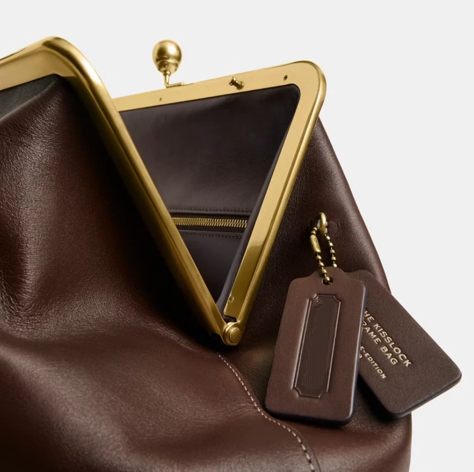 Elegant Deep Red Leather Clutch