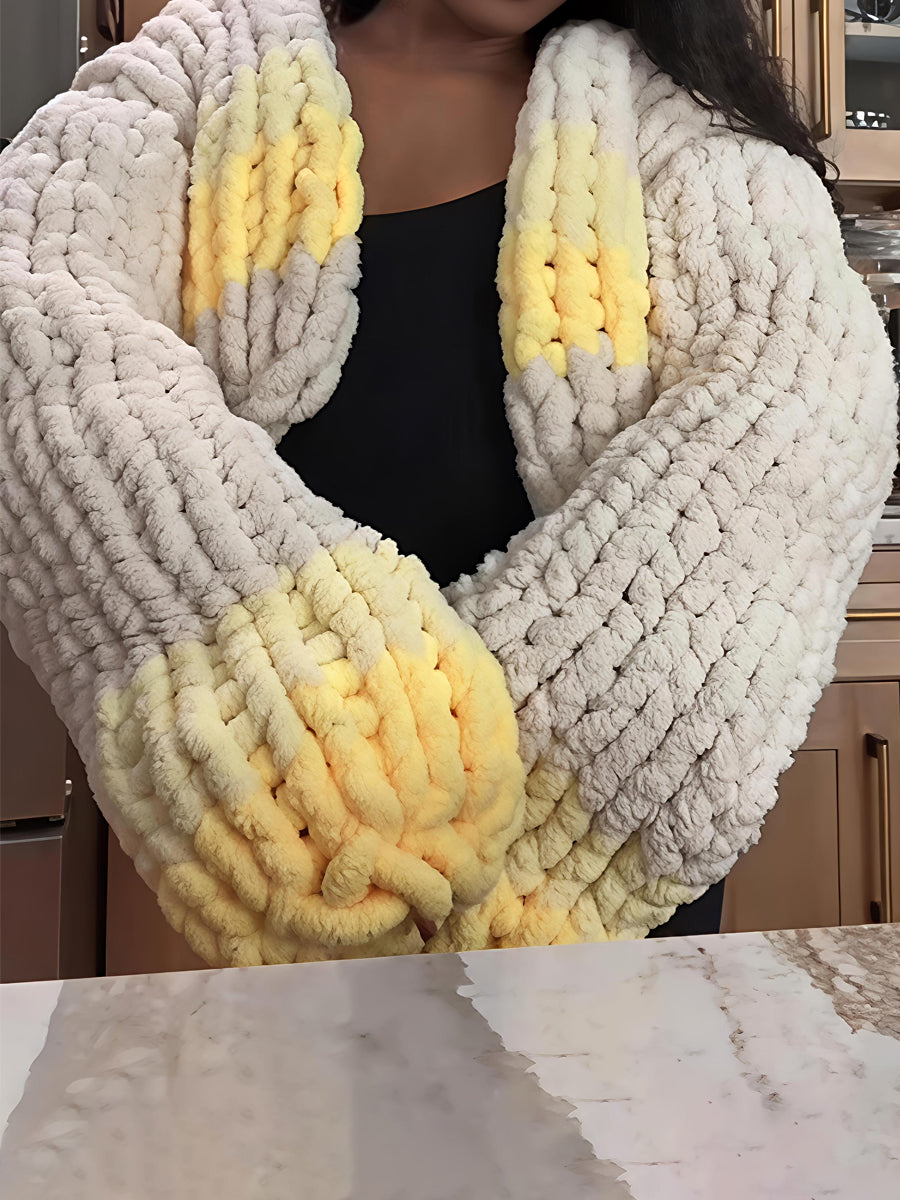 Knitted Cropped Cardigan (No Hood)