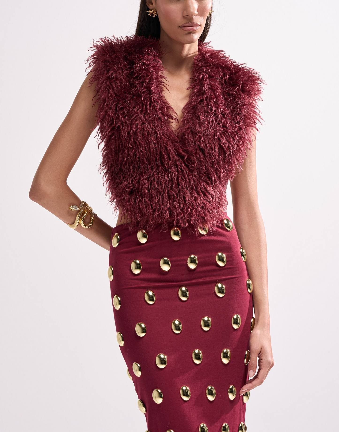 Faux Fur Halter Top
