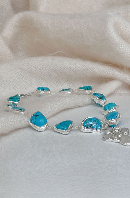 Silver Turquoise Large Necklaces