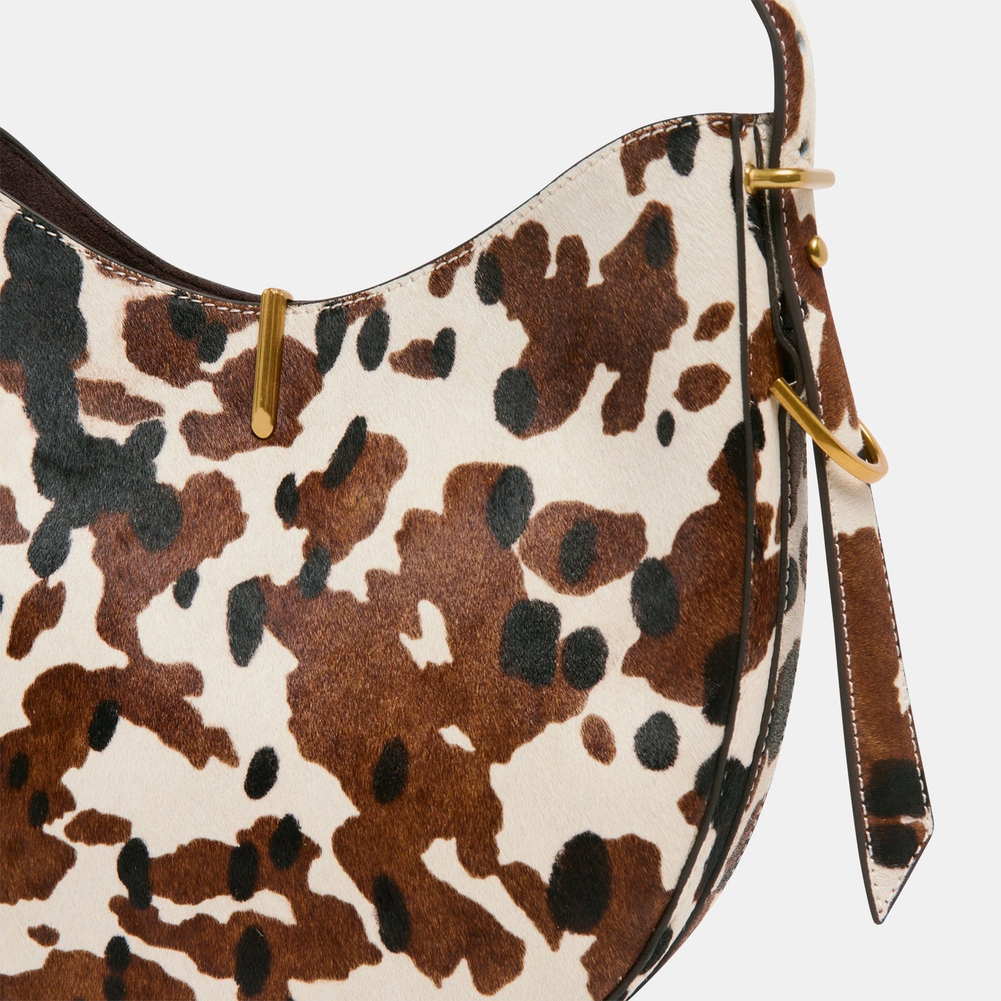 Leopard-print Deerskin Shoulder Bag